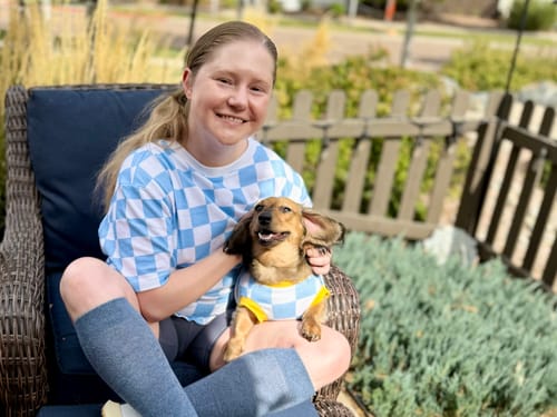 Customer photo review of Human Oversized Cotton Smiley Tee