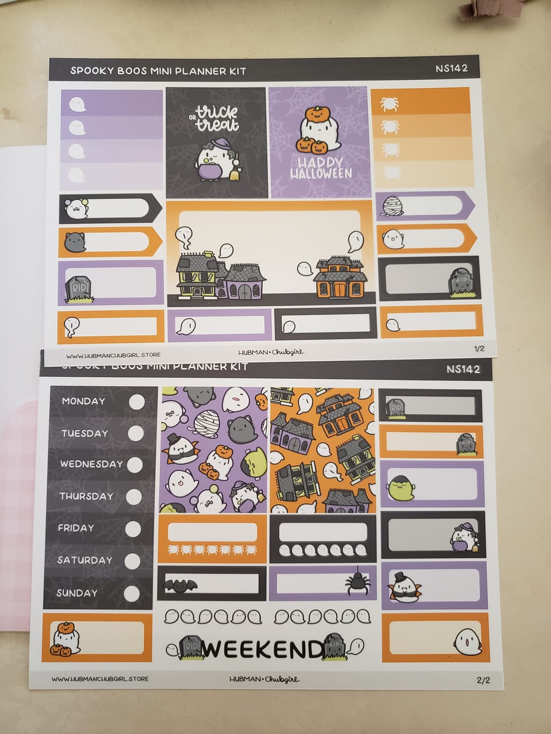Customer photo review of Halloween Mini Planner Kit (Set of 2)