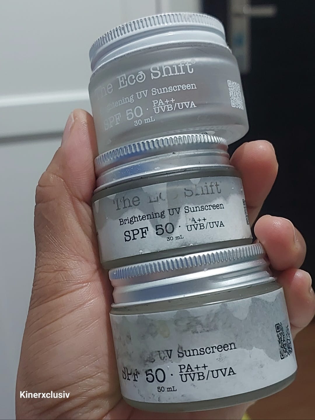 Customer photo review of Brightening UV Sunscreen & Skin Primer with SPF 50