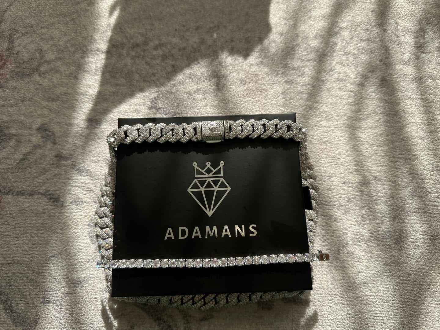 Customer photo review of 14mm Monaco Chain - White Gold
