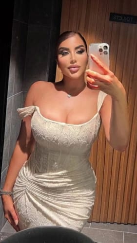 Customer photo review of Aurora Draped Corset Maxi Dress