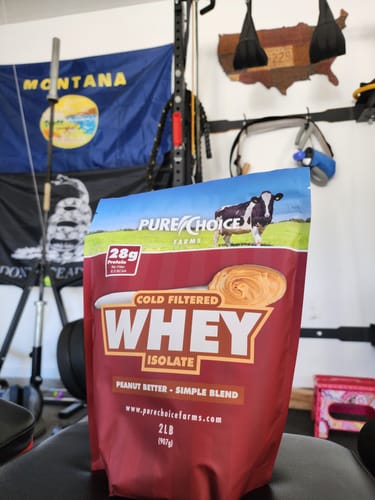 Customer photo review of Whey Protein Isolate Peanut Better