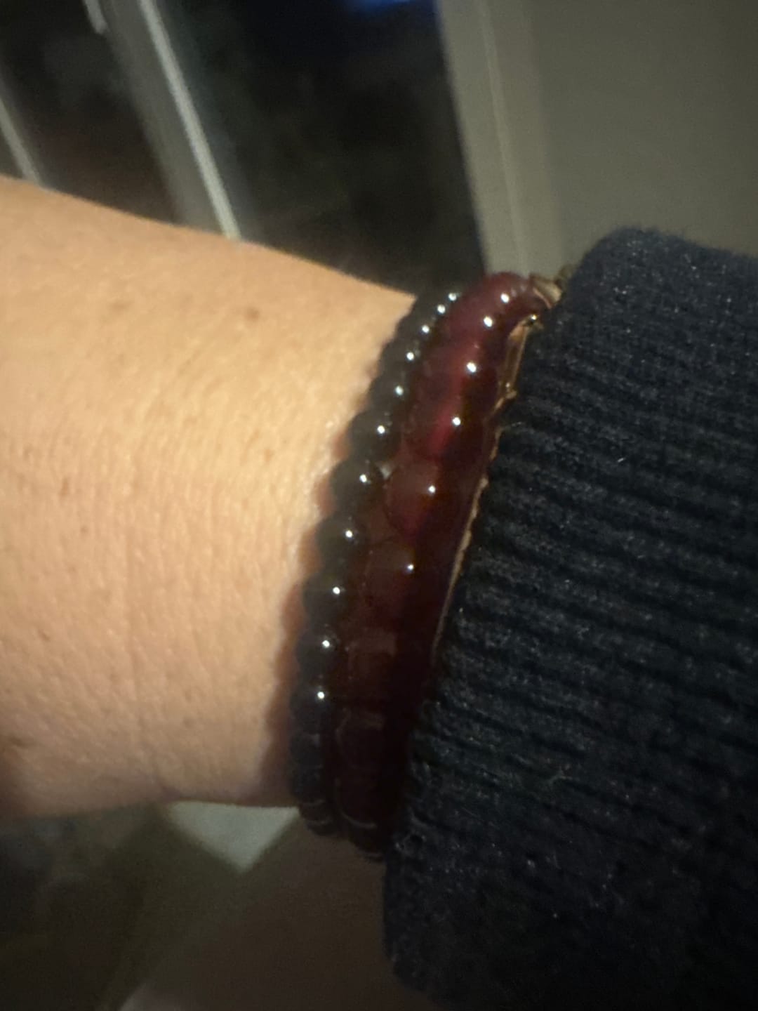 Customer photo review of Pulsera Turmalina negra | 4mm | Limpieza - Protección