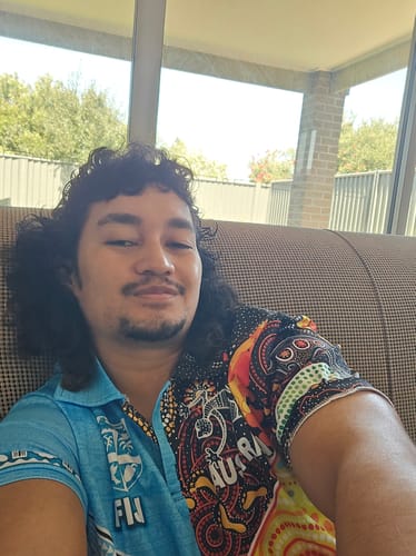 Customer photo review of Australia Fiji Polo Shirt Aboriginal and Tapa Design Together LT8