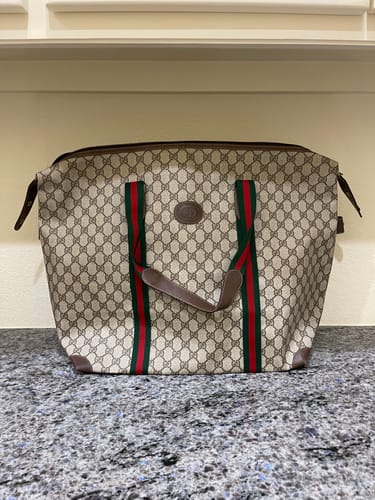 Customer photo review of Preloved Gucci GG Brown Supreme XL Tote CTG3VQY 100224 P
