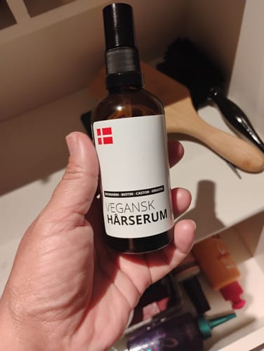 Customer photo review of Vegansk Hårserum 100 ml