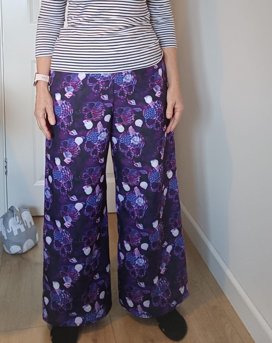 Customer photo review of Digital Skeletons Polyester Suiting Fabric