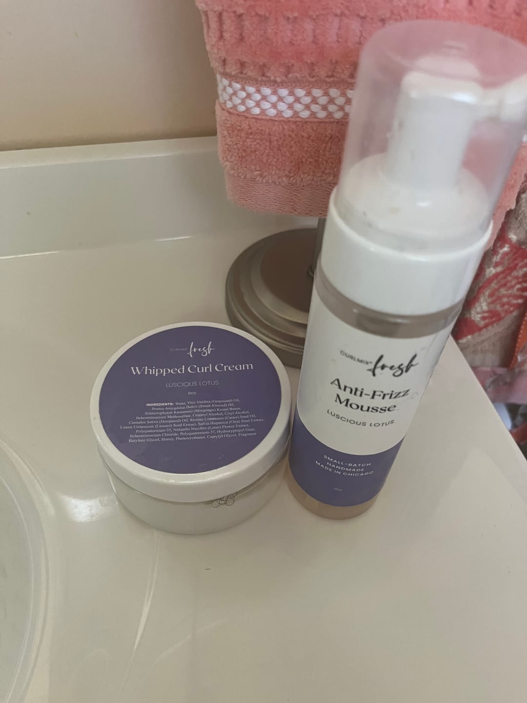 Customer photo review of Whipped Curl Cream - Anti Frizz - Luscious Lotus