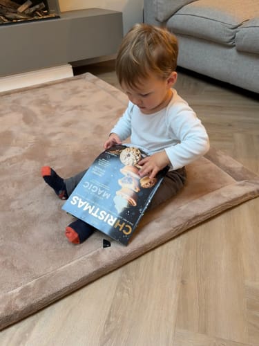 Customer photo review of Coffee Light Brown Baby Play Mat