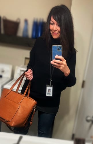 Customer photo review of Zen Rib Dolman Sweater (Black)
