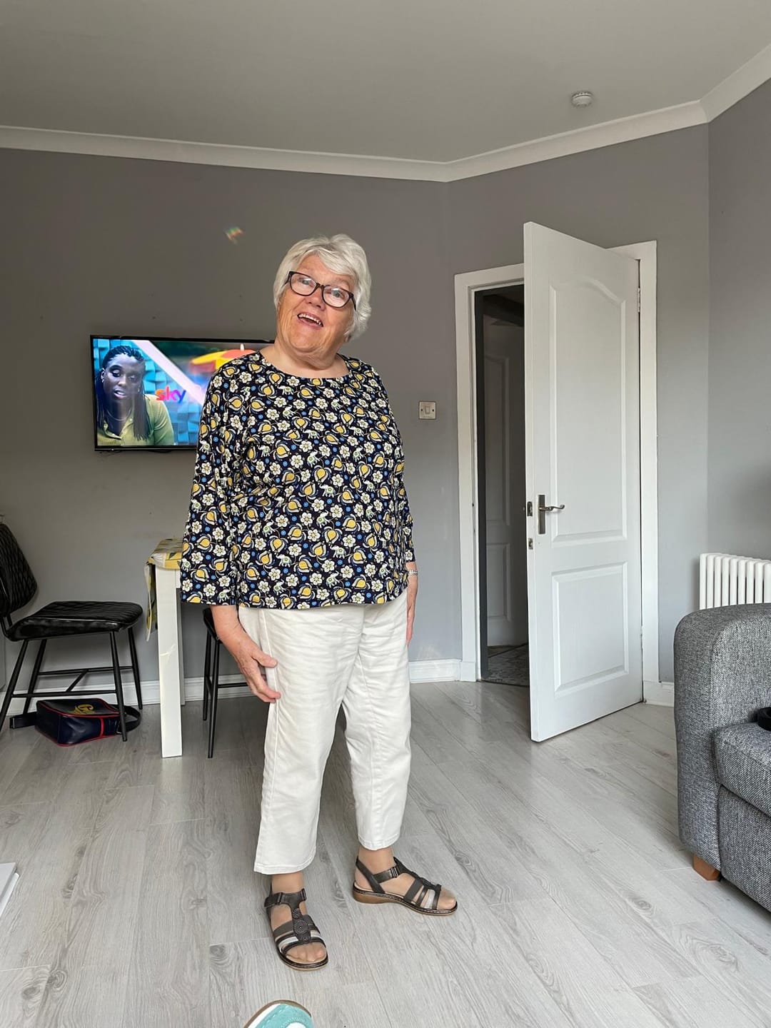 Customer photo review of Flowers & Elephants Cotton Poplin Fabric - 58" wide