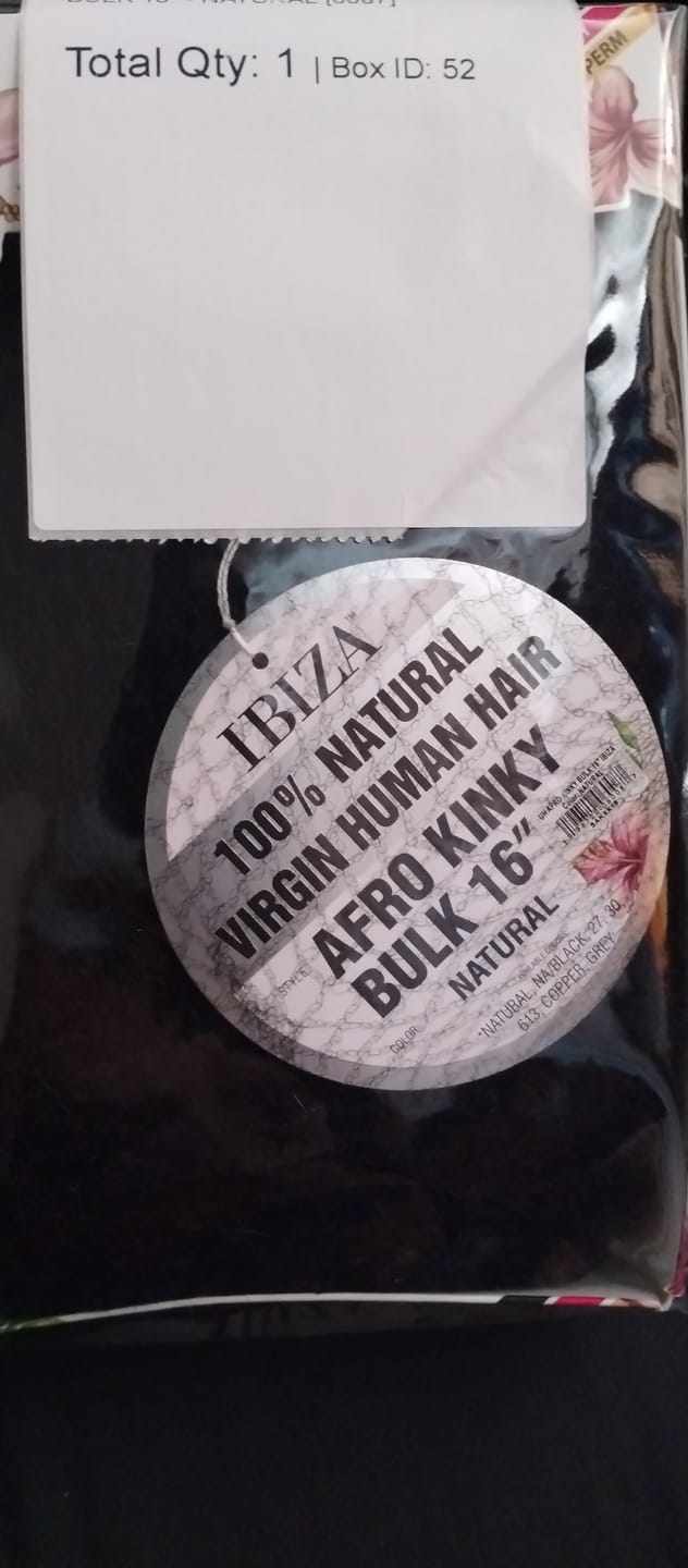 Customer photo review of Shake N Go Ibiza 100% Natural Virgin Human Hair - AFRO KINKY BULK 12"-16"
