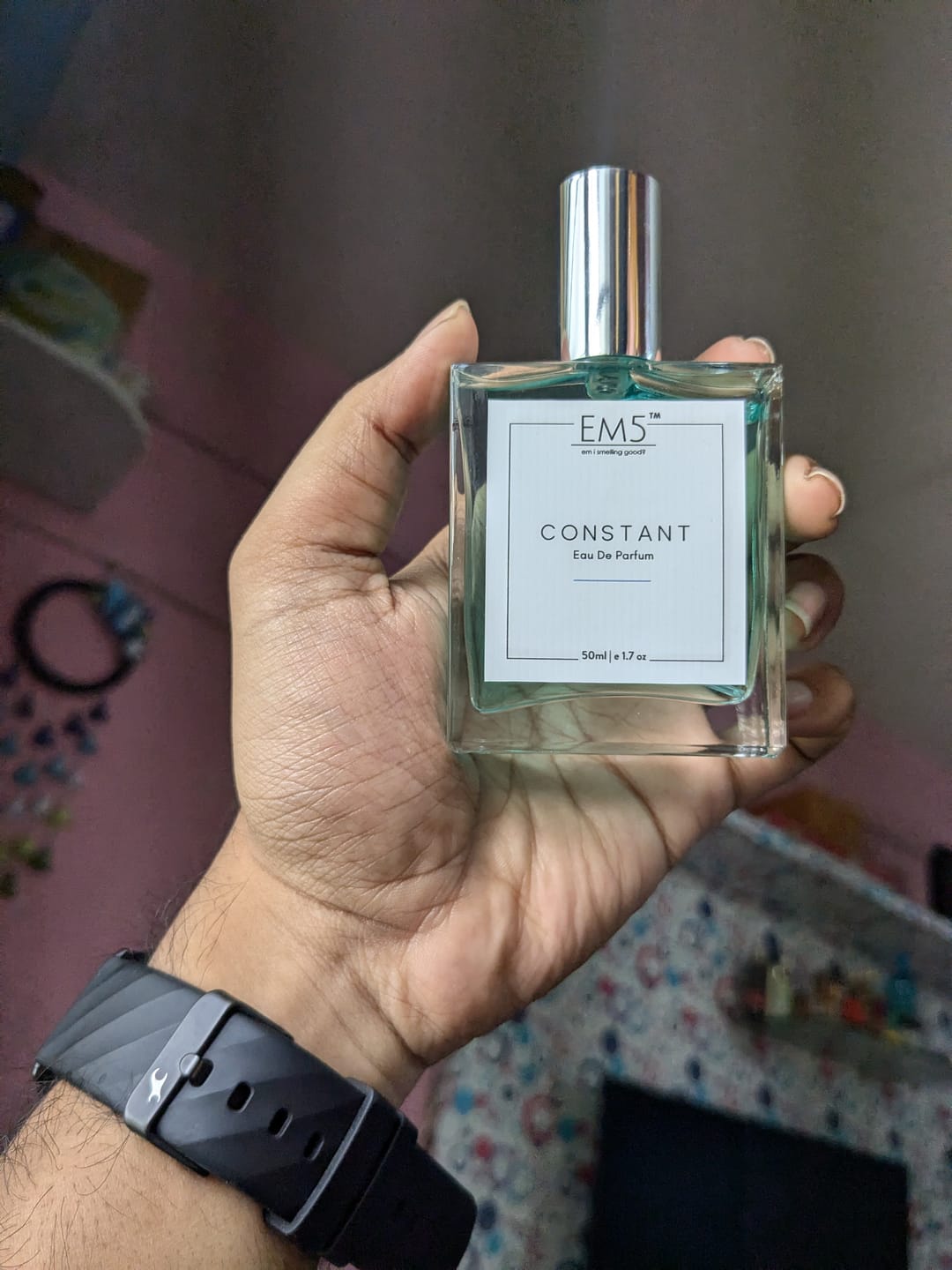 Customer photo review of EM5™ Constant Perfume EDP Spray for Men | Spicy Musky Woody Fragrance Accords | Luxury Gift for Him | Variants Available: 50 ml Spray / 15 ml Spray