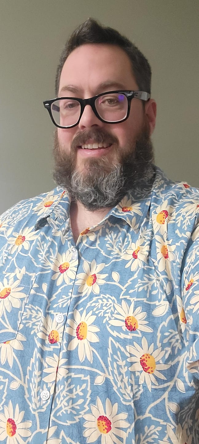 Customer photo review of Men's Retro Beach Hawaiian Cotton Holiday Button Up Blue Short Sleeve Floral Shirt