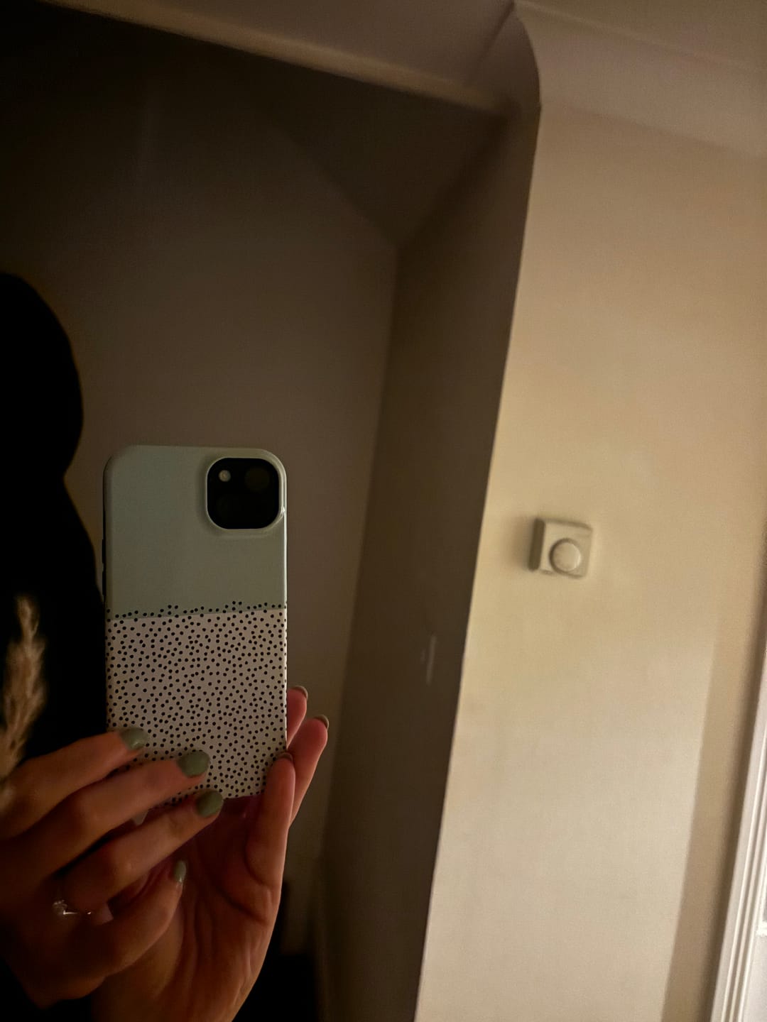 Customer photo review of Green Mini Dots - Tough Phone Case