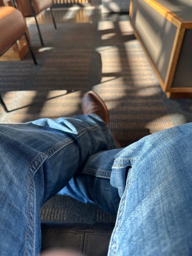 Customer photo review of Double H Men's Winston Wide Square Toe Brown Roper Boots DH7023