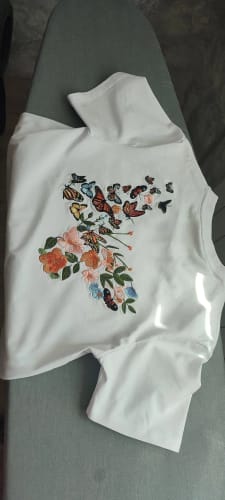 Customer photo review of Fluttering Blossoms Tee