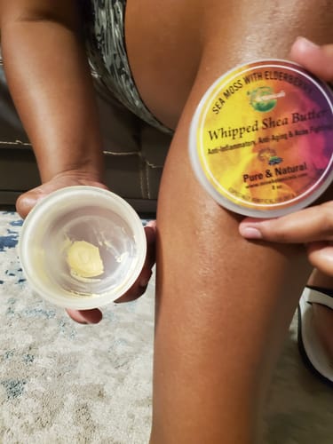 Customer photo review of Sea moss with Elderberry Whipped Shea Butter (8oz)