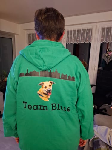 Customer photo review of Männer Heavyweight Kapuzenjacke Blue GL