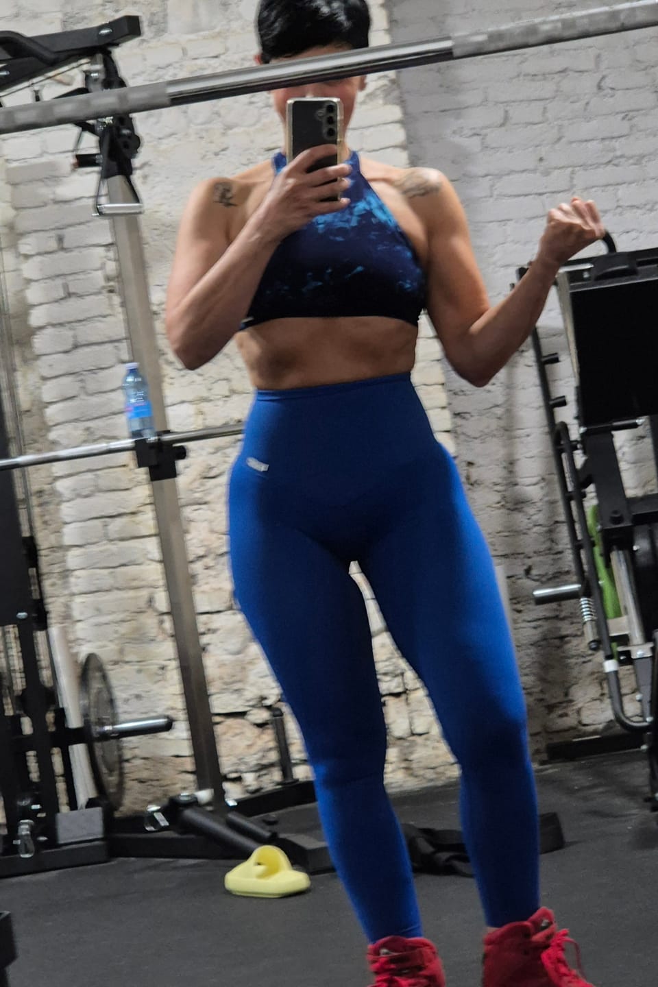 Customer photo review of Leggings Push up Gym Fashion Blu Accidia
