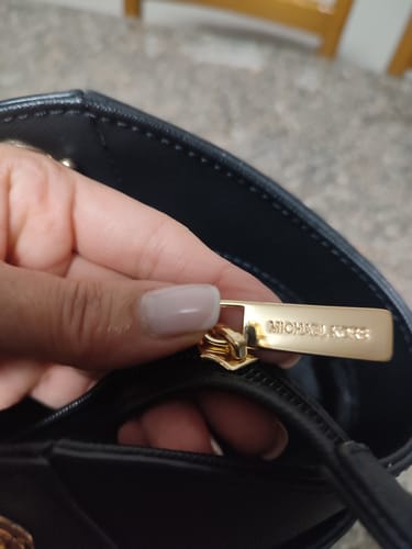 Customer photo review of Jet Set Large Saffiano Leather Shoulder Bag (BLACK)