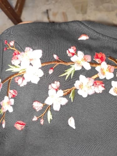 Customer photo review of Sakura Shoulder Bloom Tee