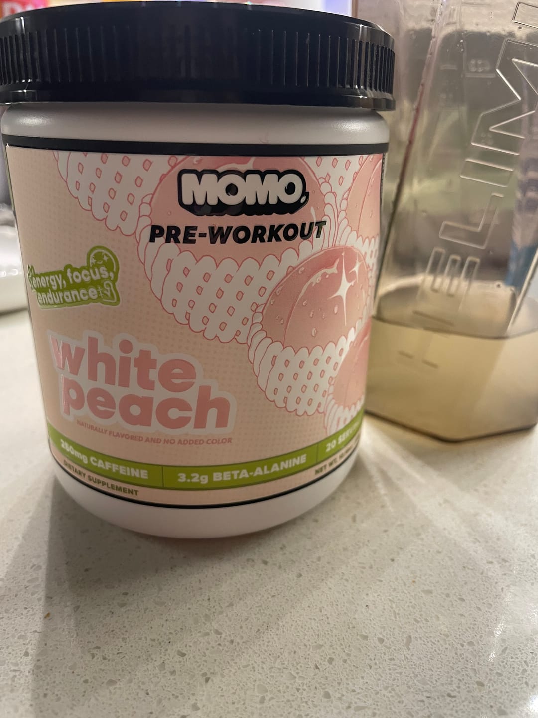Customer photo review of MOMO™ Pre-Workout | White Peach