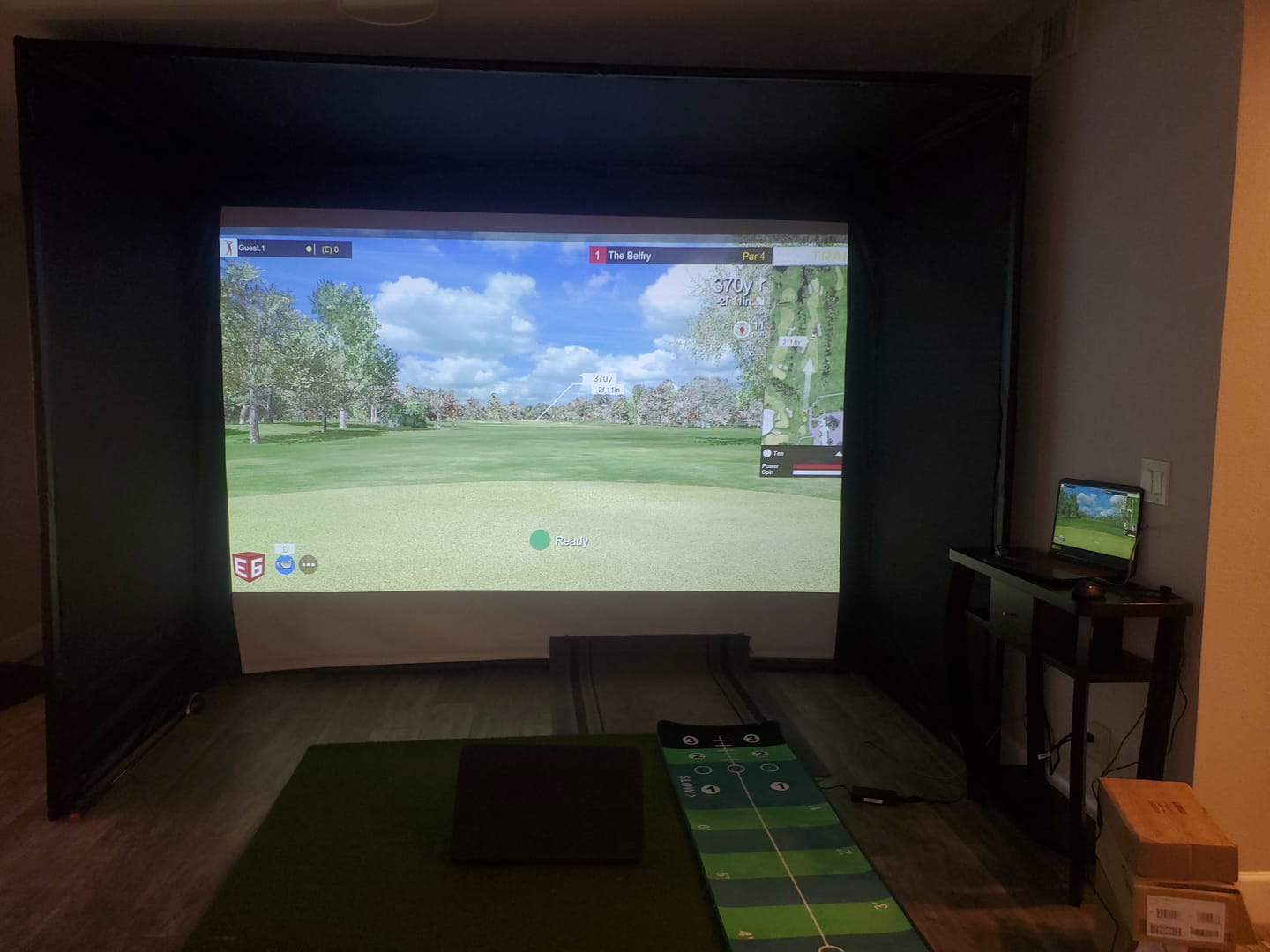 Customer photo review of Optoma GT2000HDR Short Throw Golf Simulator Projector