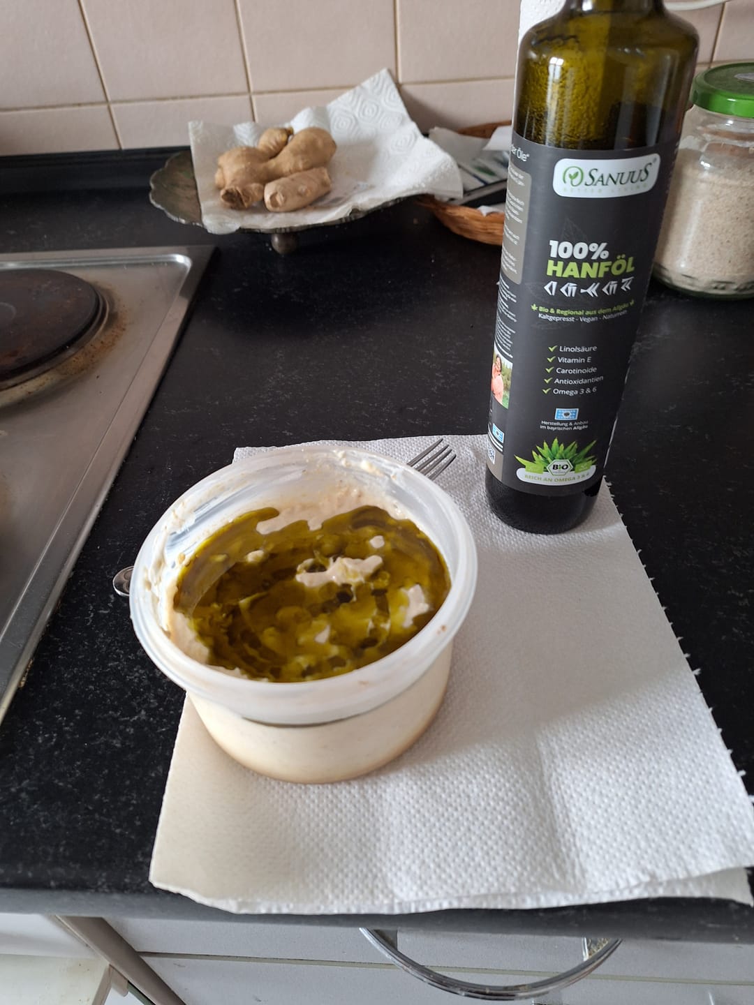 Customer photo review of SANUUS® Allgäu Bio Hanföl kaltgepresst 4x500ml für Mensch & Tier - High Omega-3-6-9