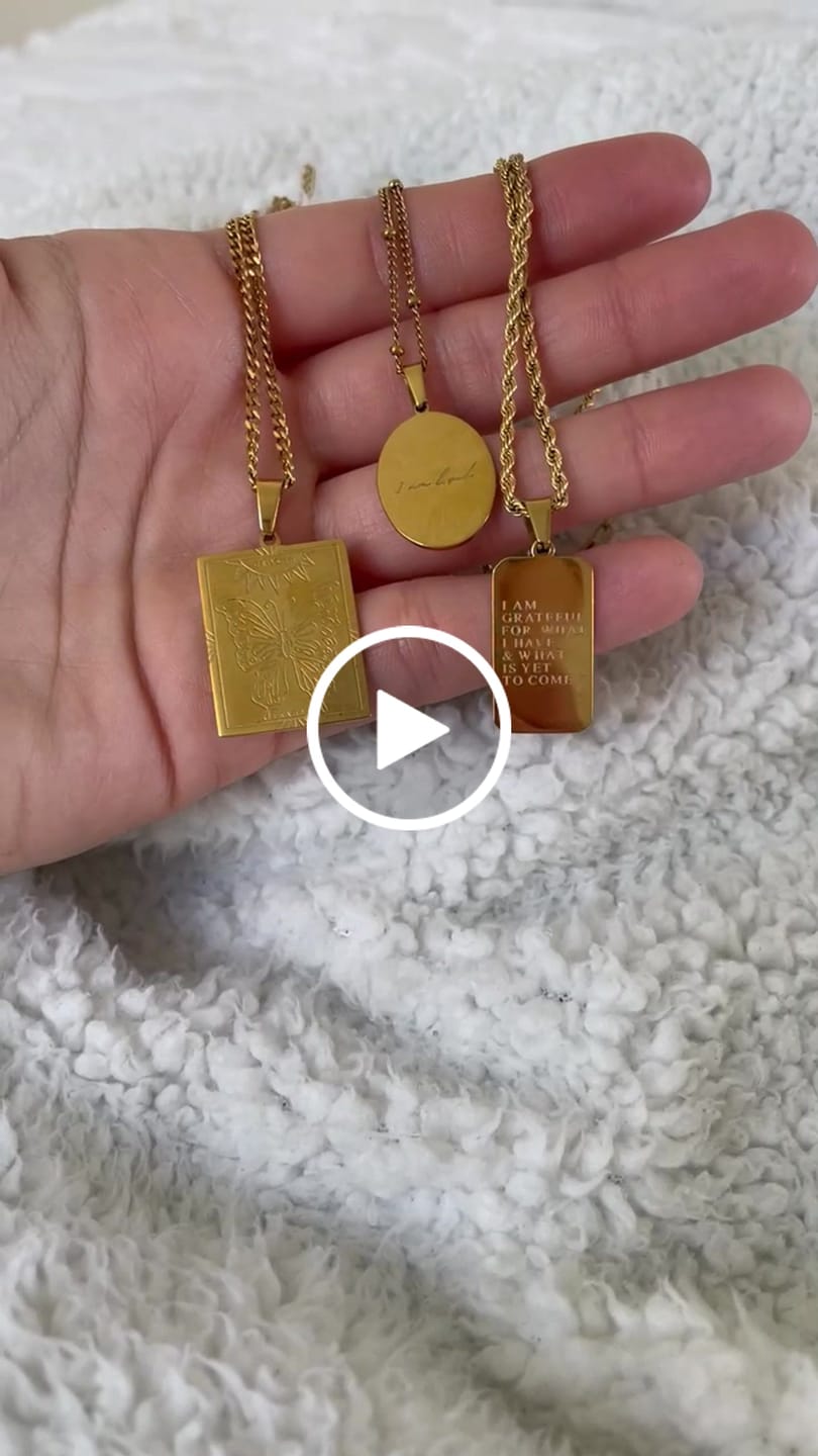 Customer video review of GRATITUDE Affirmation Necklace