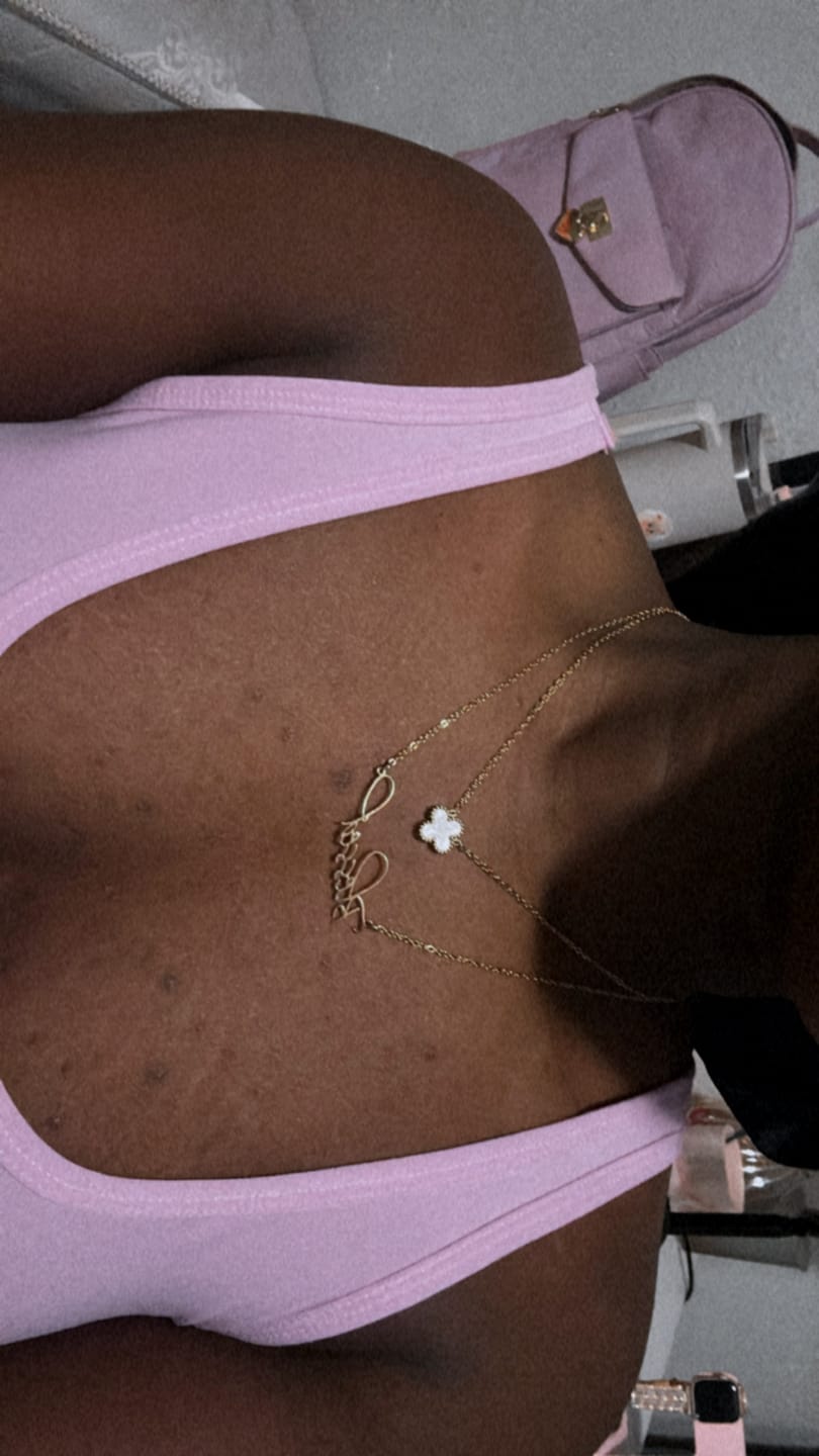 Customer photo review of Script Name Necklace