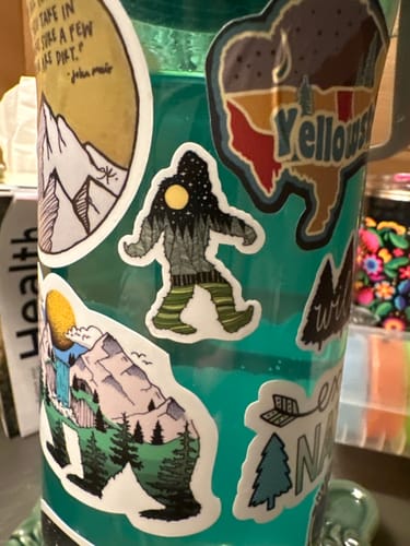 Customer photo review of Sheet of Mini Stickers - Nature - 10 Designs