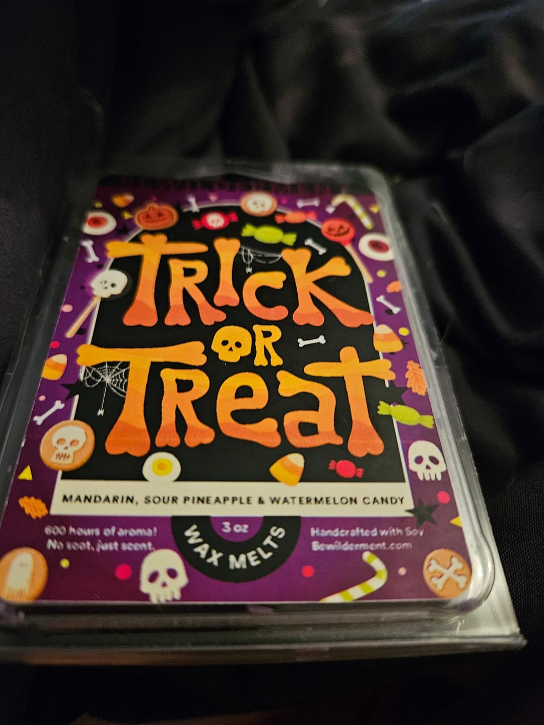 Customer photo review of Trick Or Treat Wax Melts