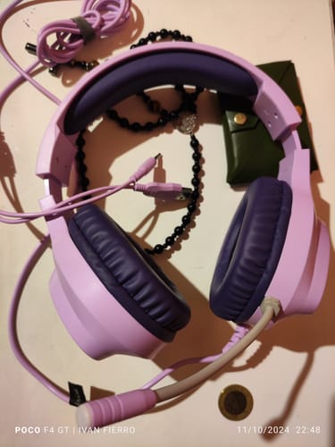 Customer photo review of Audífonos Gamer Alámbricos On ear | STF Beast Muspell Prime | Videojuegos Xbox Switch PC Sonido estereo Morado