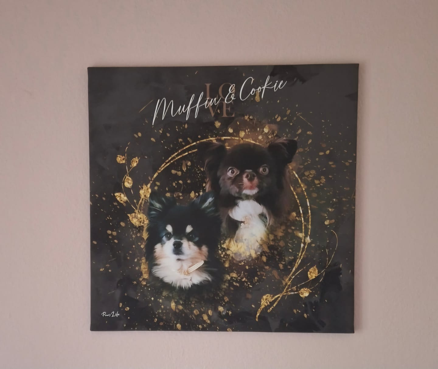 Customer photo review of Personalisiertes Portrait - Gold Aquarell Stil