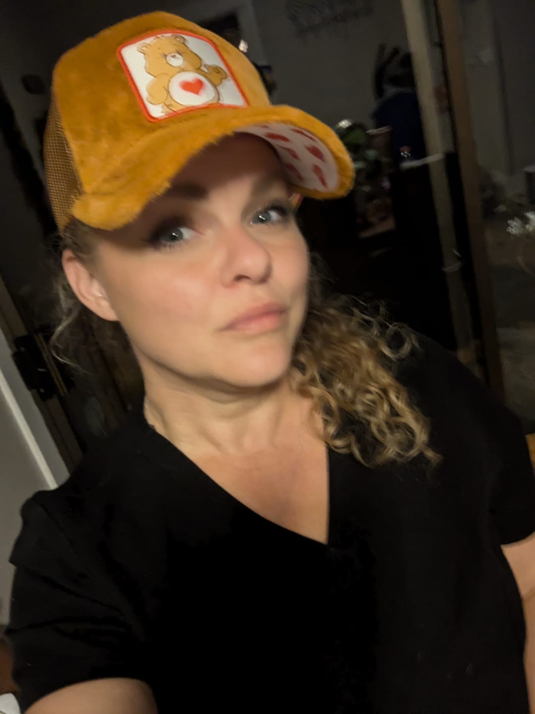 Customer photo review of OVERLORD X Care bears:  Tender Heart Bear Trucker Cap