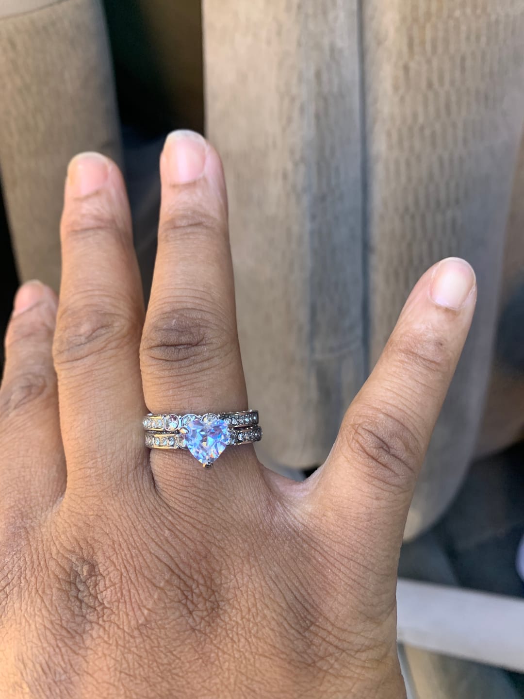 Customer photo review of Unending Love Rings