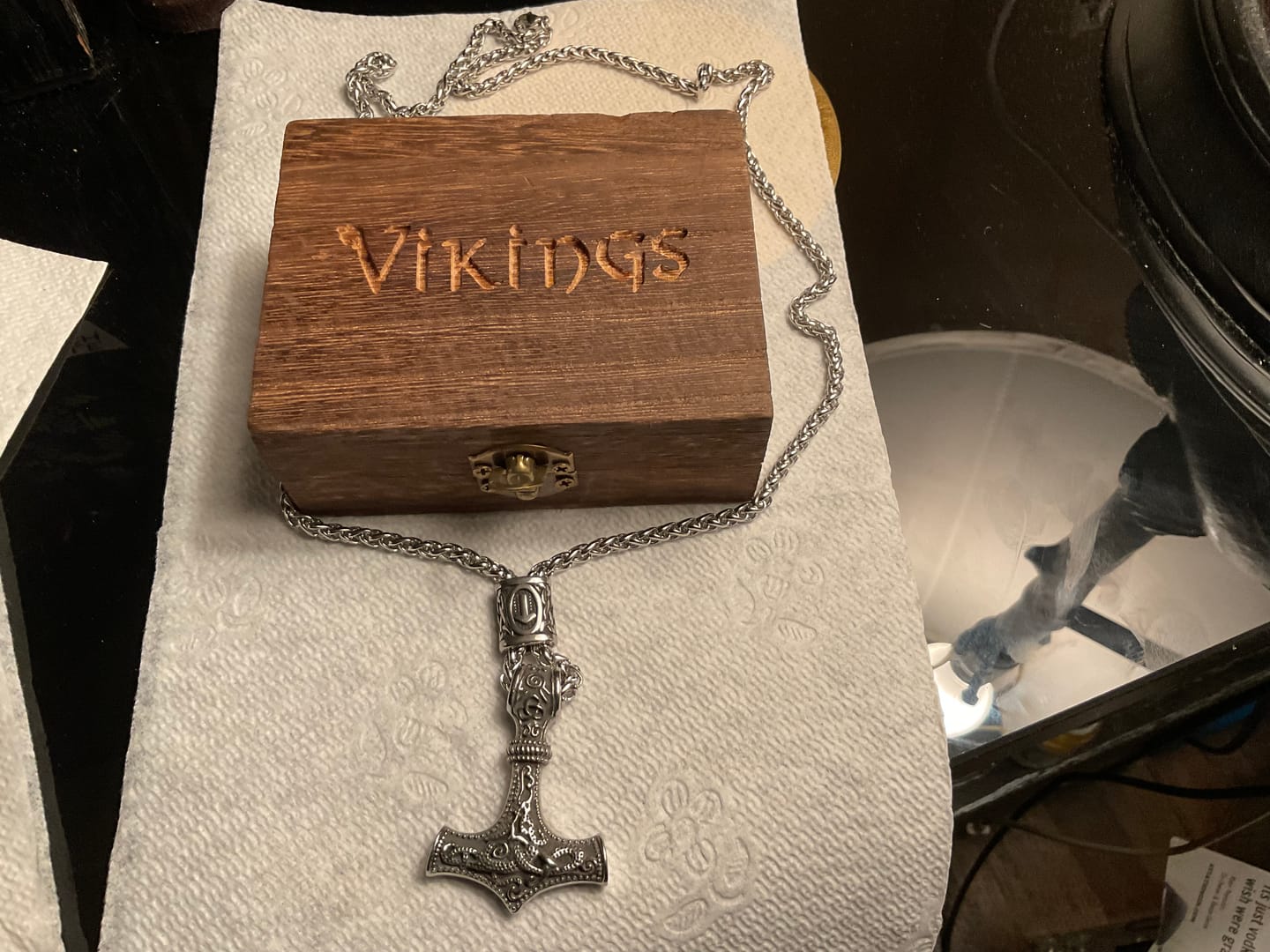 Customer photo review of Mjölnir - Thor's Hammer Stainless Steel Necklace
