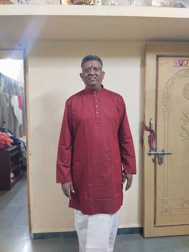 Customer photo review of Exotic - Red Long Kurta For Mens | Uathaym