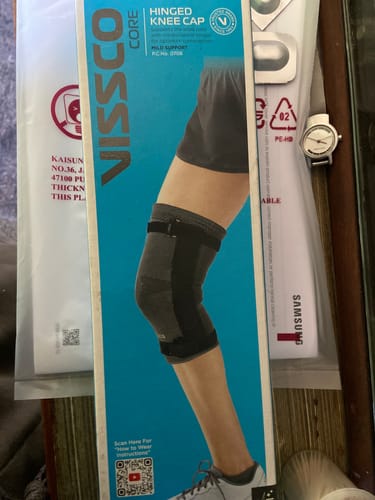Customer photo review of Hinged Knee Cap | Supports the Knee joint with mediolateral hinges | Color - Grey (Single Piece)