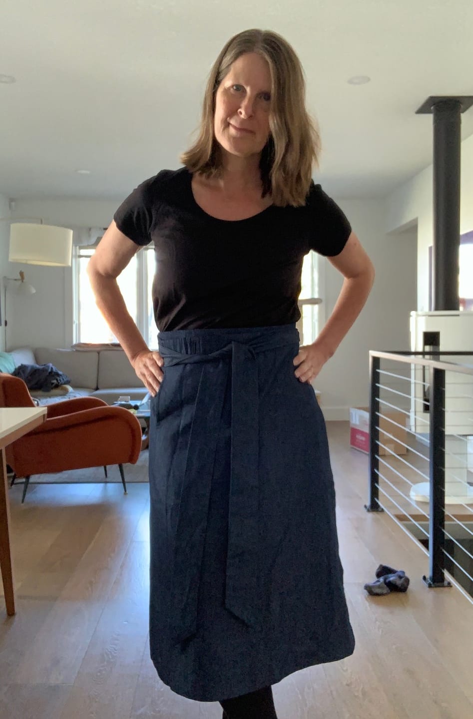 Customer photo review of NEW! Denim Wrap Skirt
