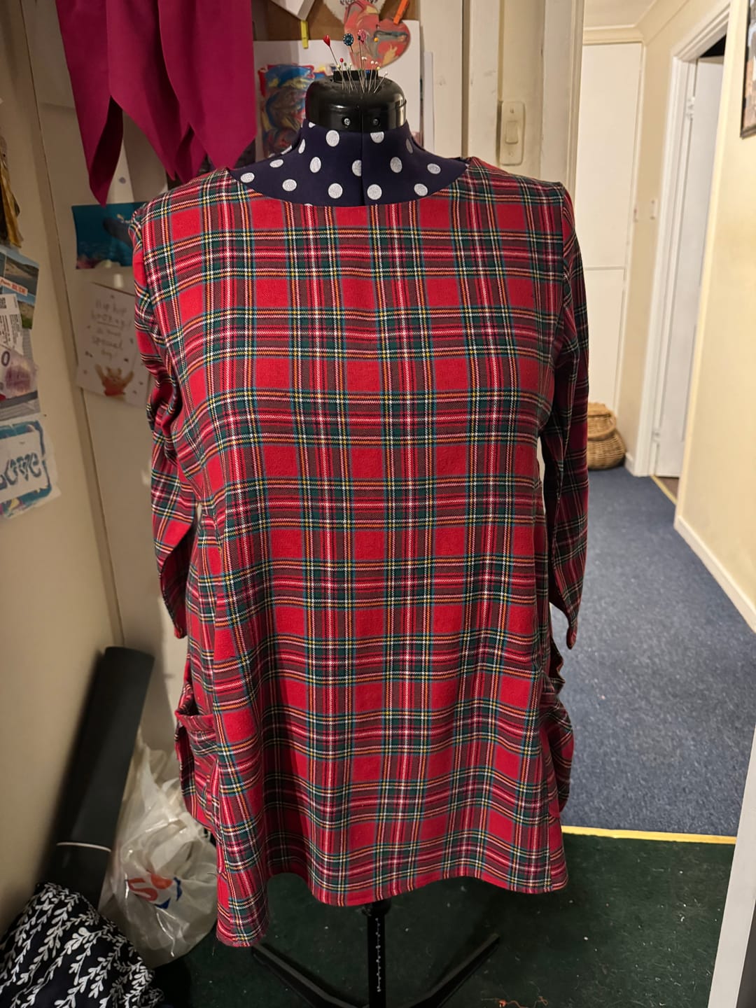 Customer photo review of Red Tartan Brushed Cotton Fabric