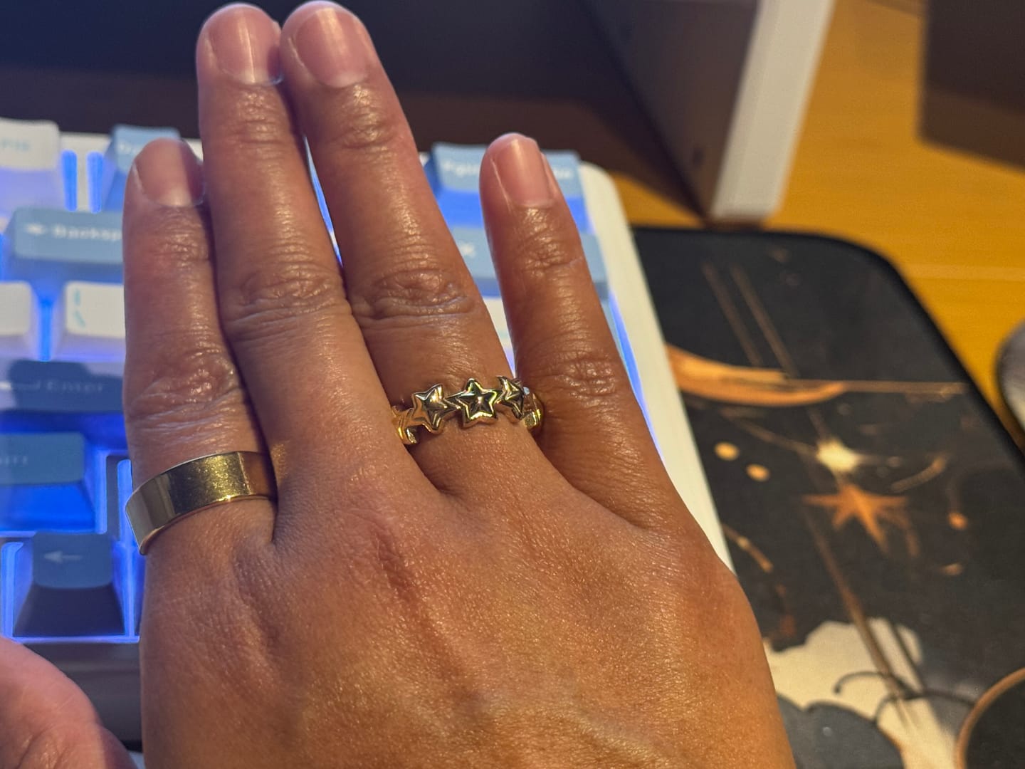 Customer photo review of Orbital Star Ring