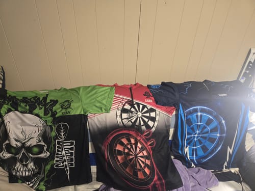 Customer photo review of Maxcorners The Coolest Girls Throw Darts Personalized Name 3D Shirt