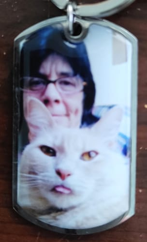 Customer photo review of Personalized Pet Keychain