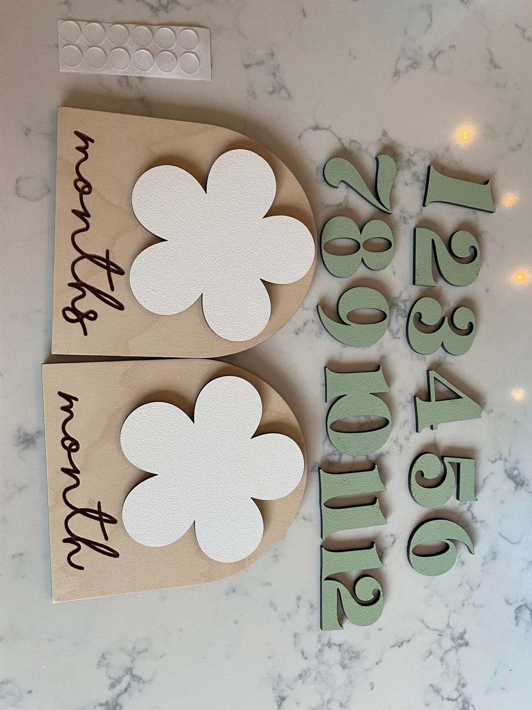 Customer photo review of Monthly Milestone - Boho Flower