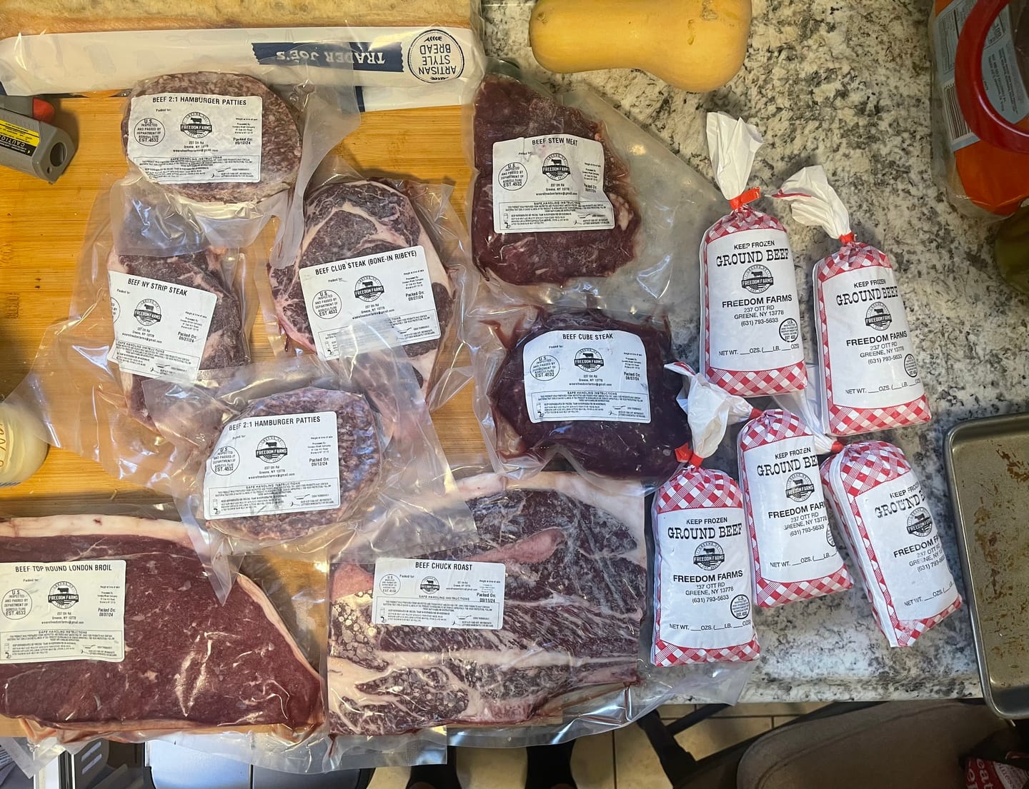 Customer photo review of BEEF VARIETY BOX – 20 LBS OF 100% AMERICAN BEEF