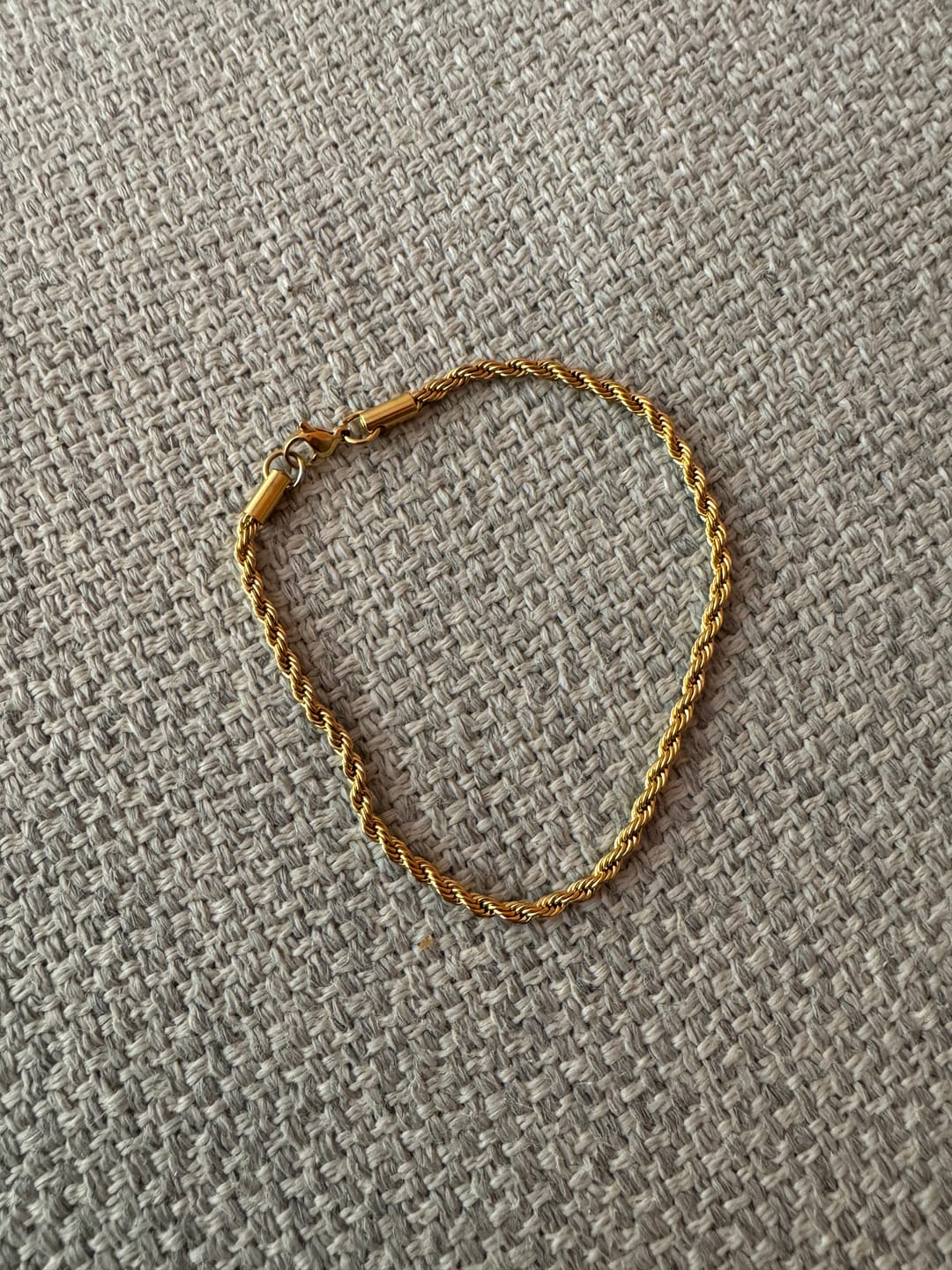 Customer photo review of Rope Bracelet (Gold) 3MM