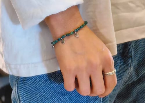 Customer photo review of Lucky Energy Turquoise Silver Bracelet