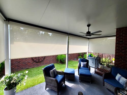Customer photo review of SmartWings Motorized Outdoor Shades 1%/3%/5% Openness